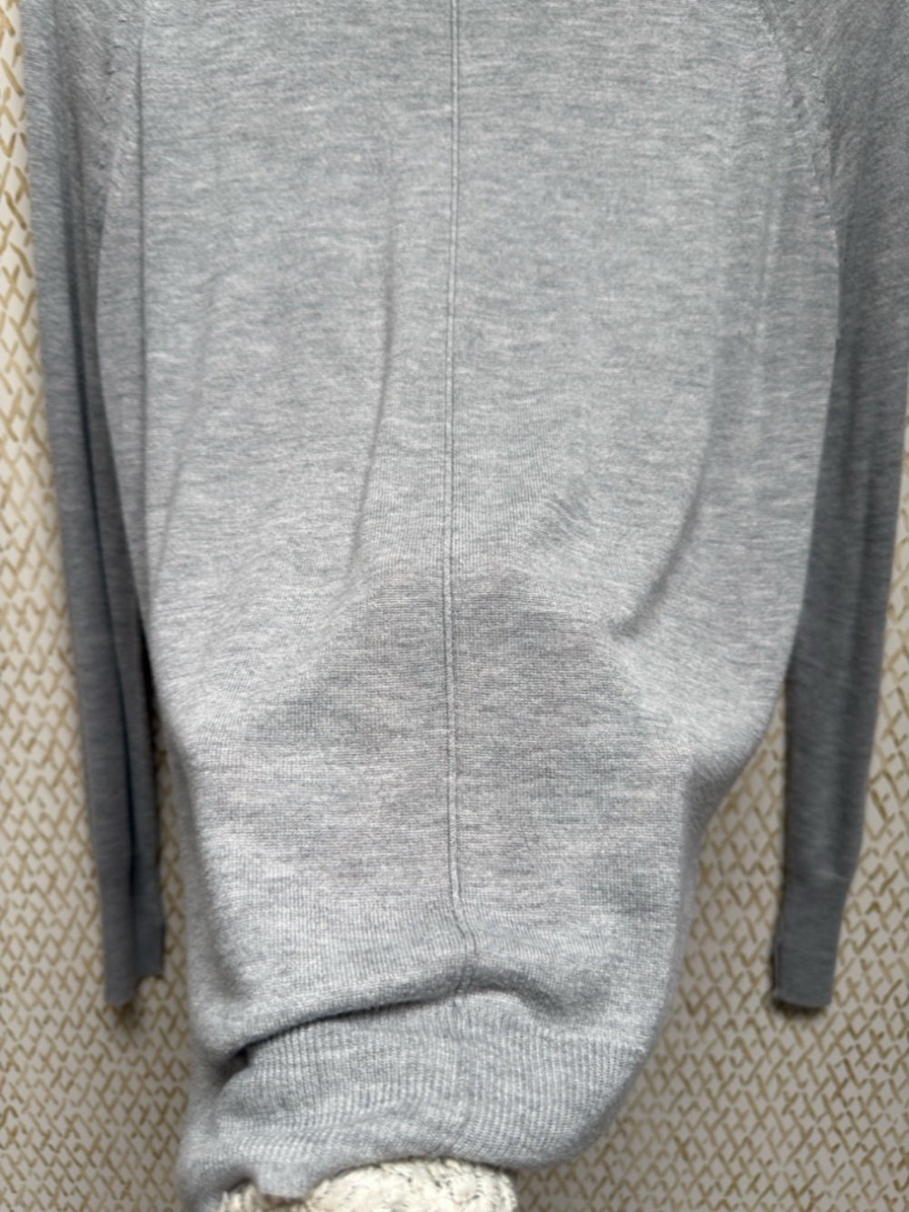 Zara Knit Sweater Heather Gray Minimalist High Low Hem Pullover Size M - Picture 7 of 12